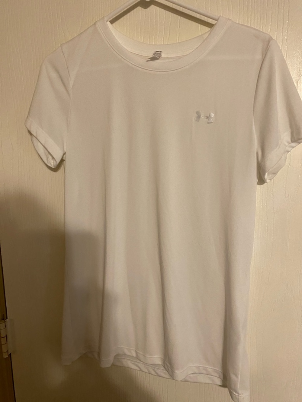 Under Armour White Crew Neck Athletic Tee